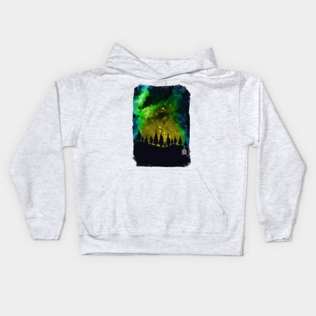 Galaxy Art Kids Hoodie by MiltonVilasB